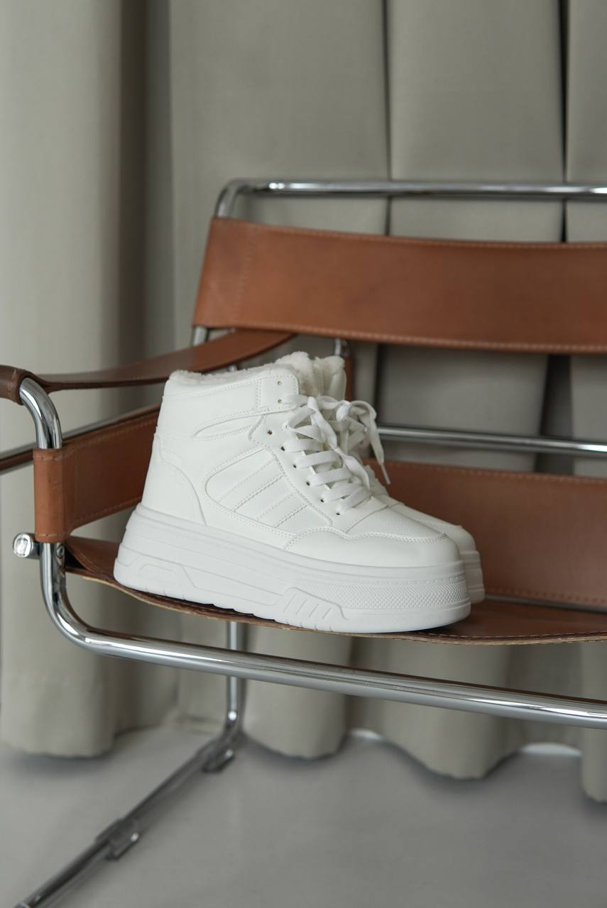 Снікерси білі утеплені