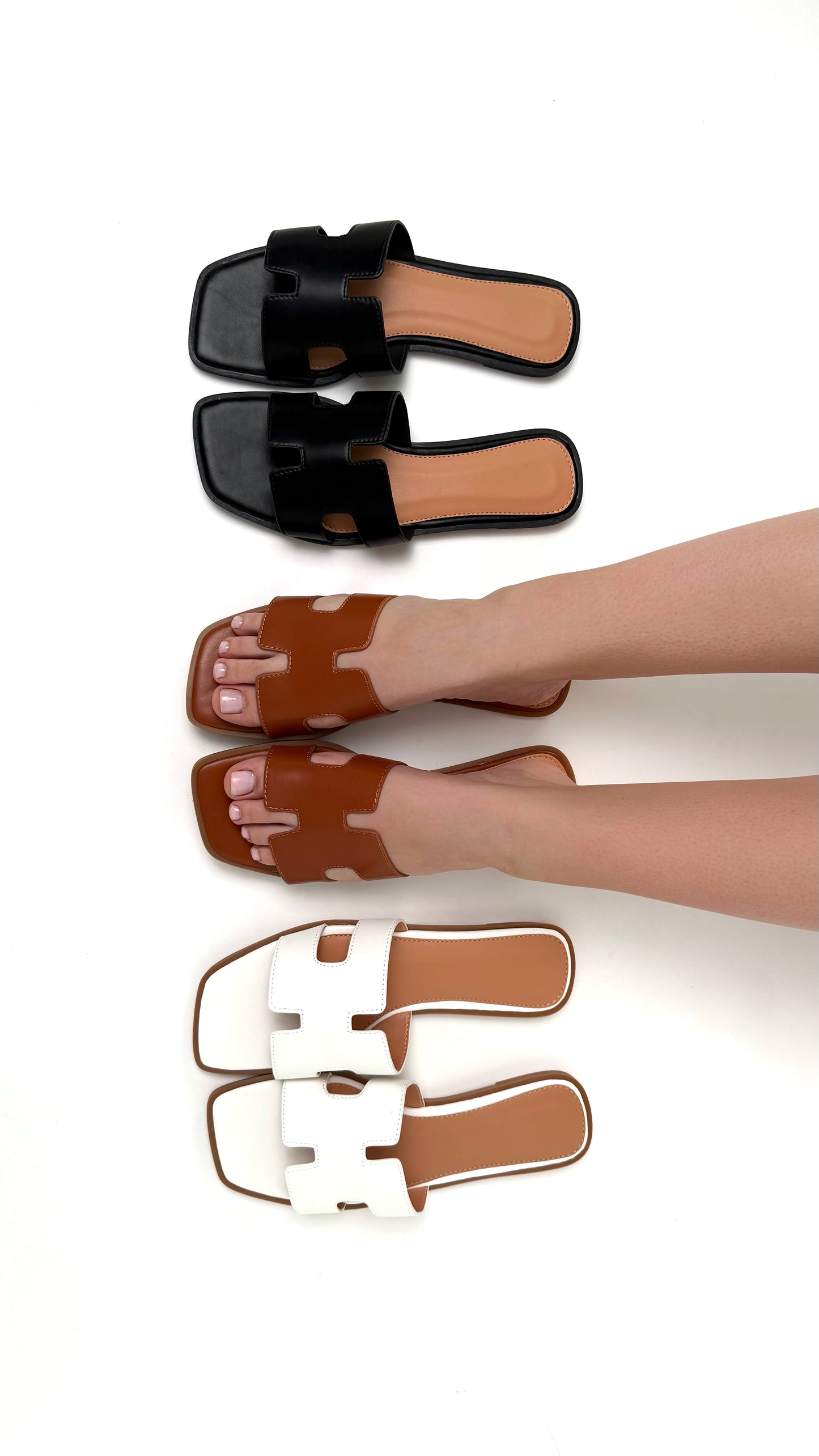 Класичні однотонні коричневі шльопанці