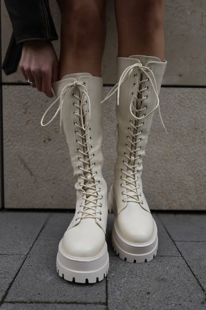 Combat boots (бежеві)