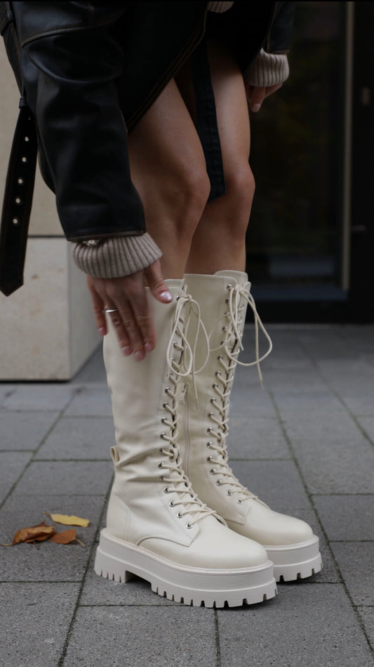 Combat boots (бежеві)